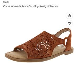 NWT Clarks Reyna Swirl Sandals, Size 7.5